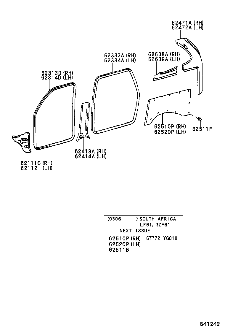  T U V |  INSIDE TRIM BOARD