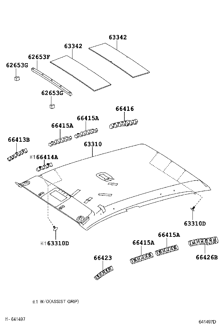  HILUX |  ROOF HEADLINING SILENCER PAD