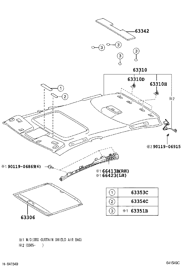  CROWN |  ROOF HEADLINING SILENCER PAD