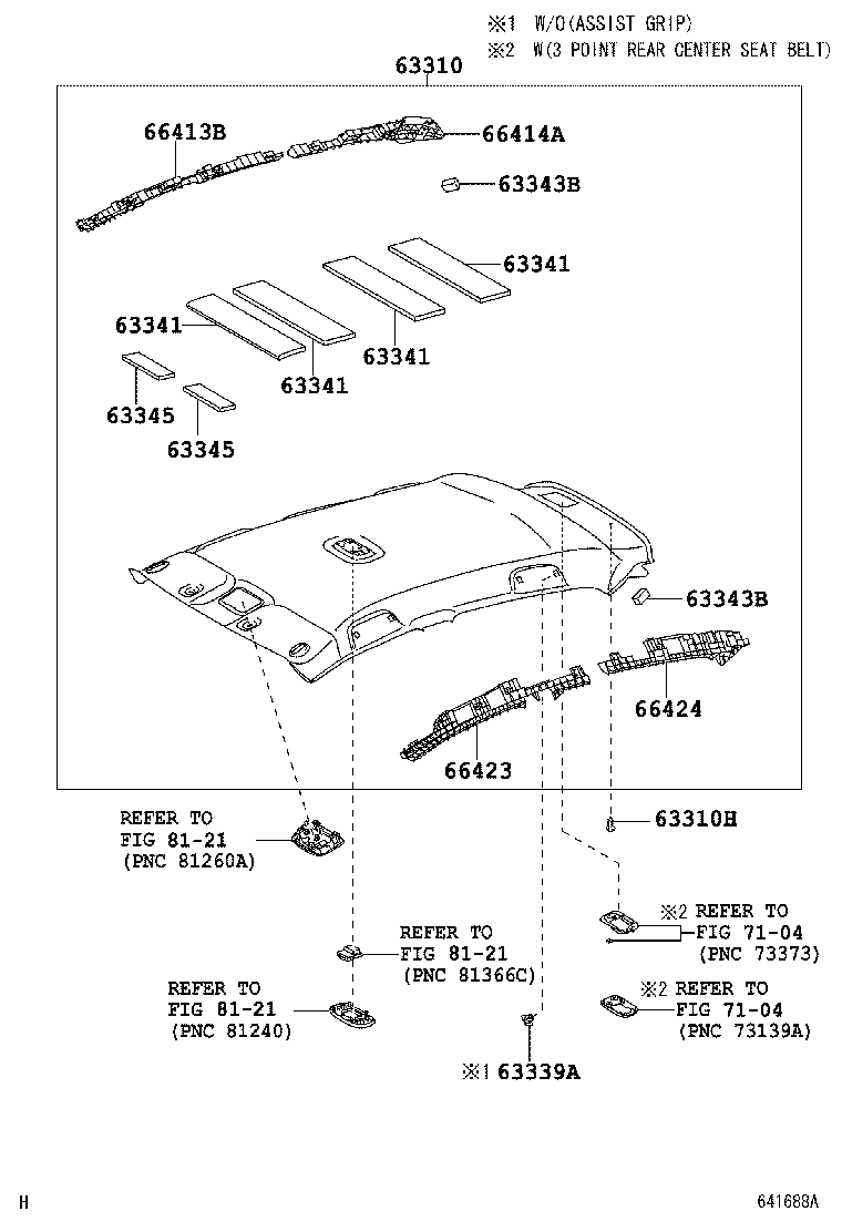  YARIS |  ROOF HEADLINING SILENCER PAD