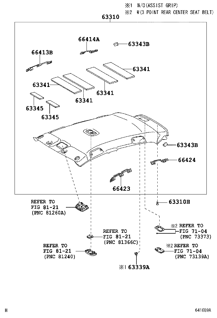  YARIS |  ROOF HEADLINING SILENCER PAD