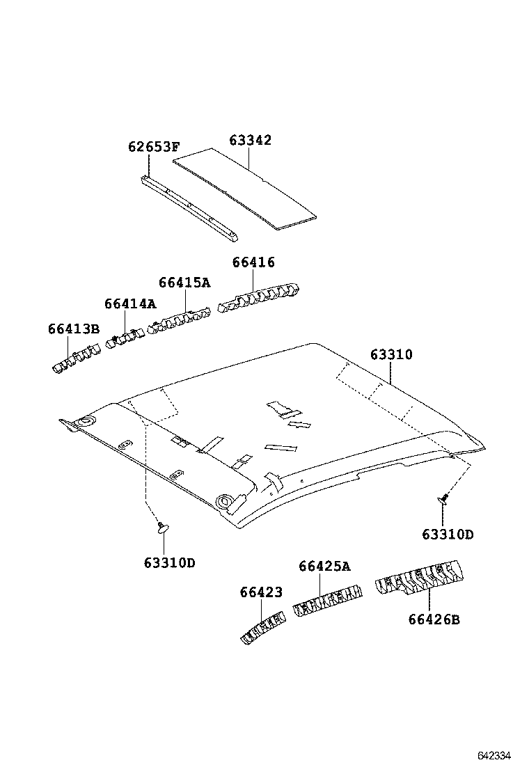  HILUX |  ROOF HEADLINING SILENCER PAD