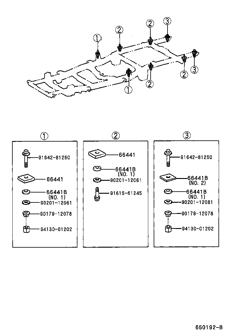  T U V |  REAR BODY MOUNTING