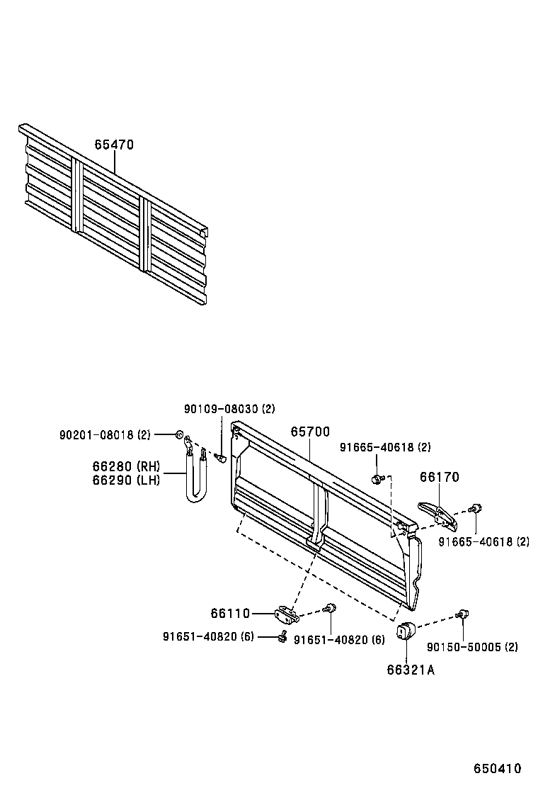  T U V |  REAR BODY GUARD FRAME TAIL GATE
