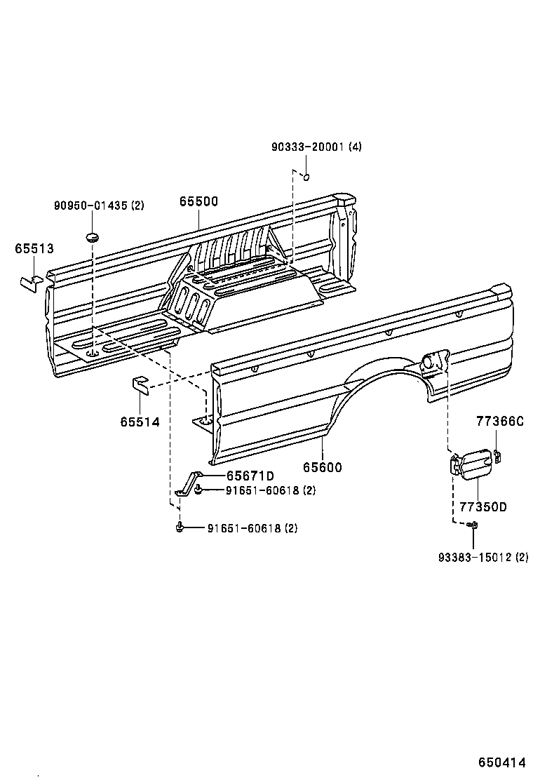  T U V |  REAR BODY SIDE PANEL