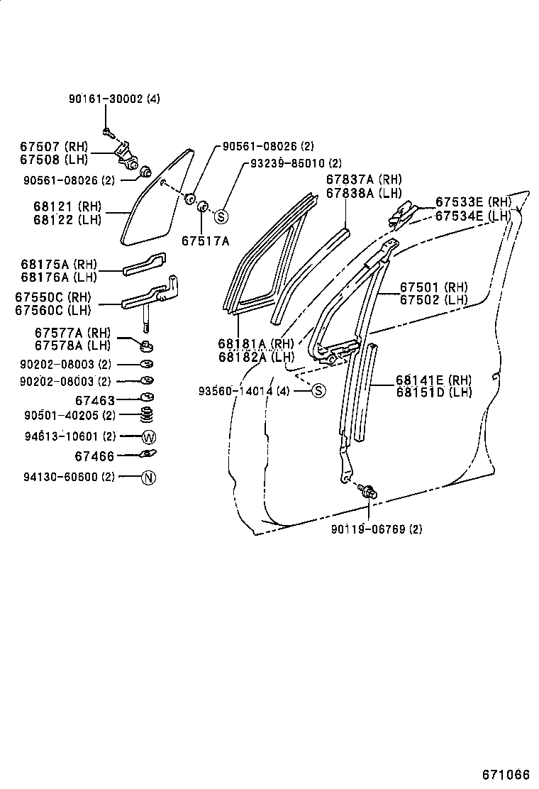  HILUX |  FRONT DOOR VENTILATOR WINDOW