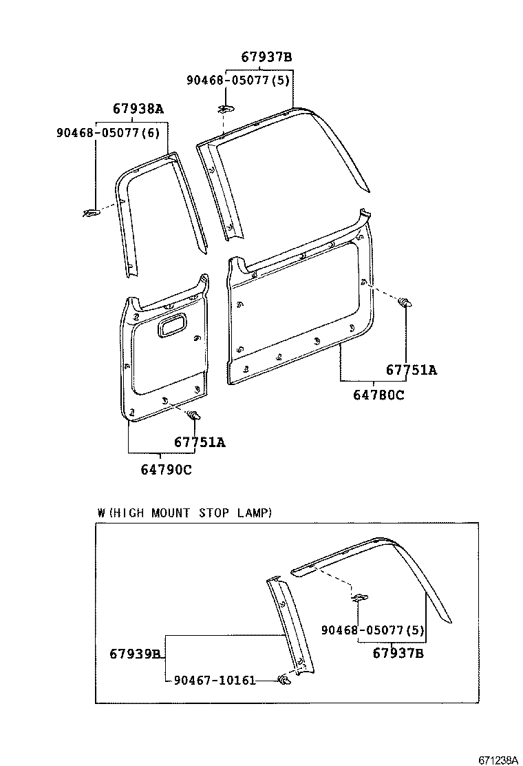  LAND CRUISER 100 105 |  BACK DOOR PANEL GLASS