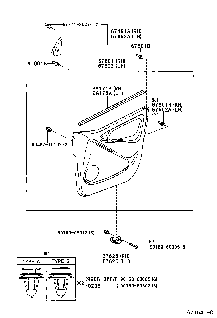  YARIS ECHO 4D |  FRONT DOOR PANEL GLASS
