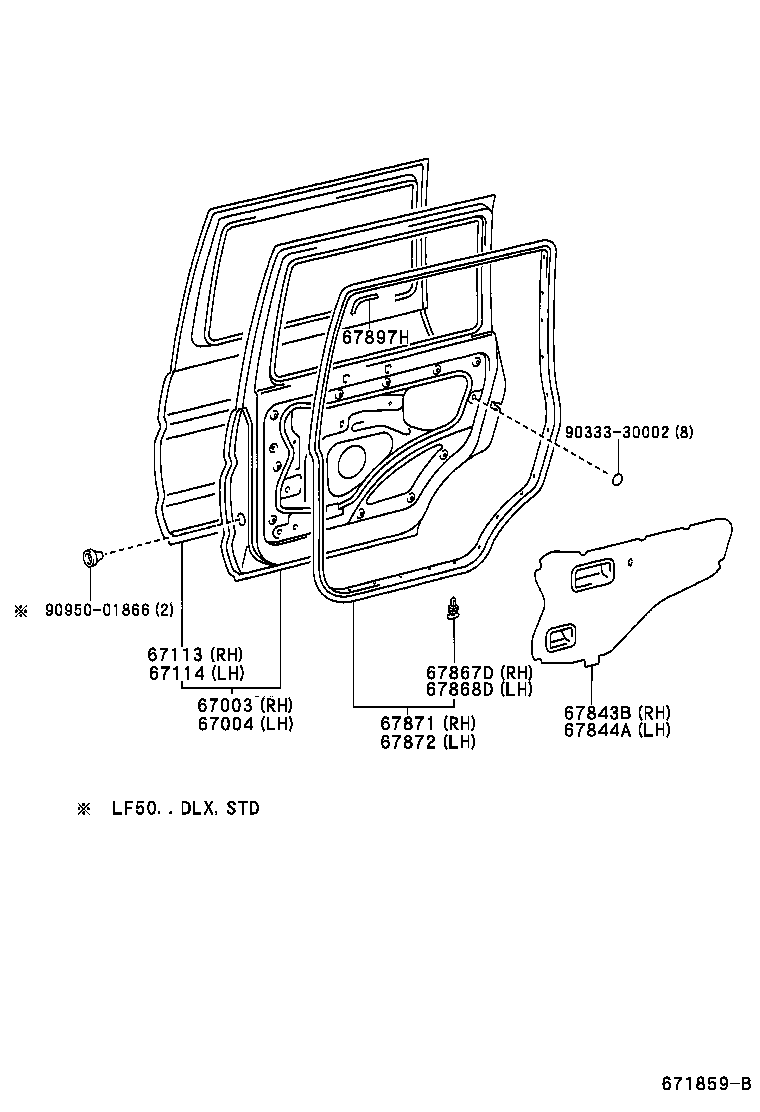  QUALIS |  REAR DOOR PANEL GLASS