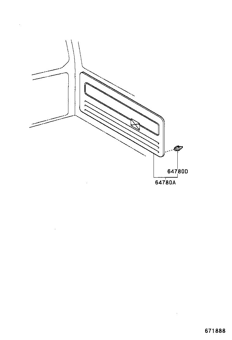  QUALIS |  BACK DOOR PANEL GLASS