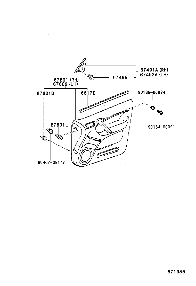  RAV4 |  FRONT DOOR PANEL GLASS