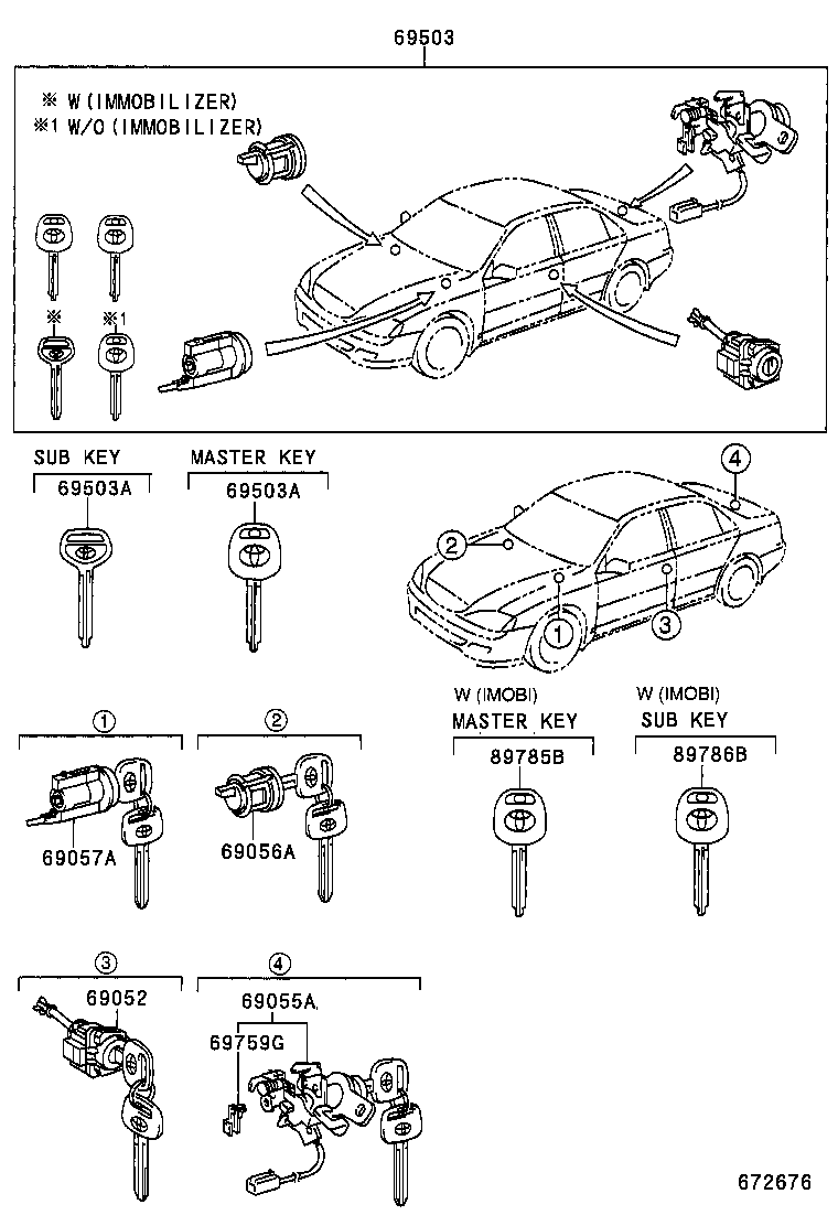  CAMRY |  LOCK CYLINDER SET