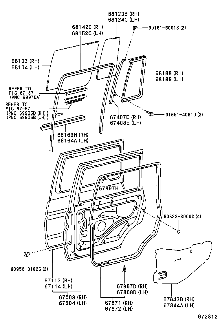  QUALIS |  REAR DOOR PANEL GLASS