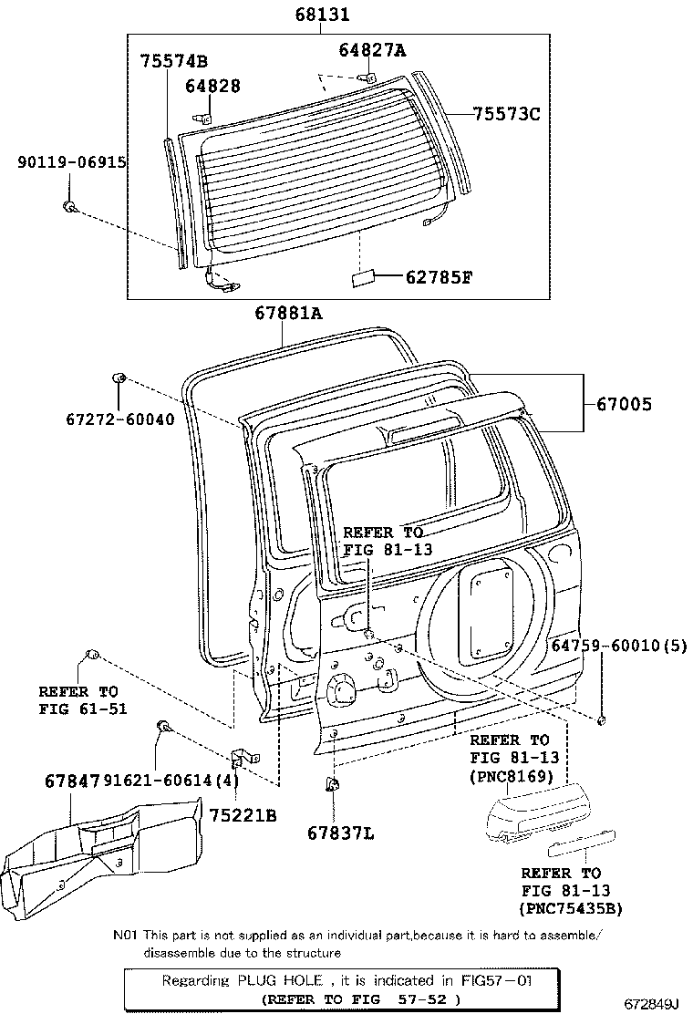  LAND CRUISER PRADO |  BACK DOOR PANEL GLASS