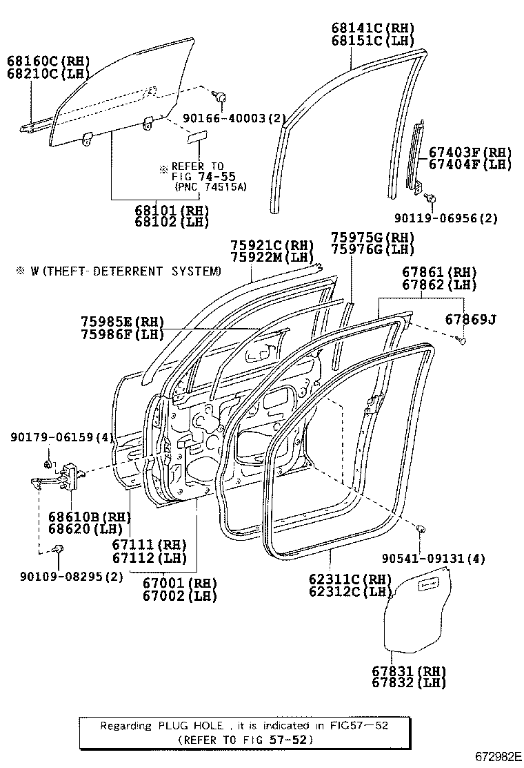  4RUNNER |  FRONT DOOR PANEL GLASS