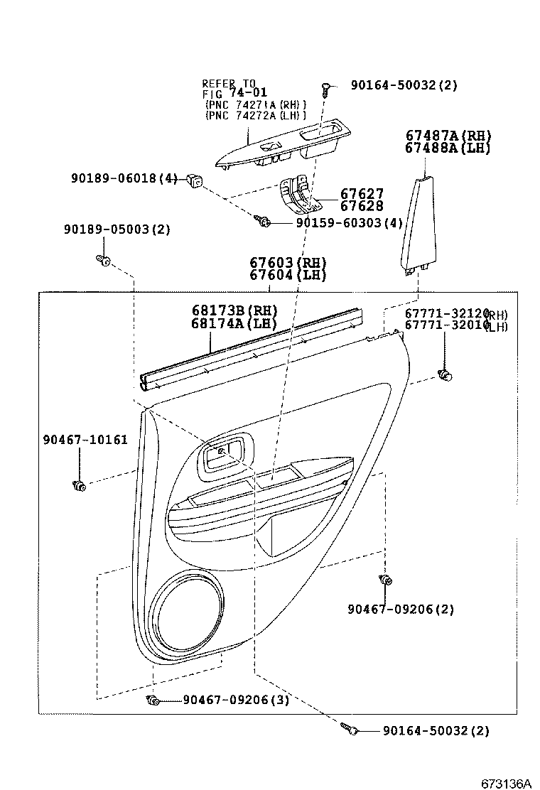  TOYOTA XA |  REAR DOOR PANEL GLASS