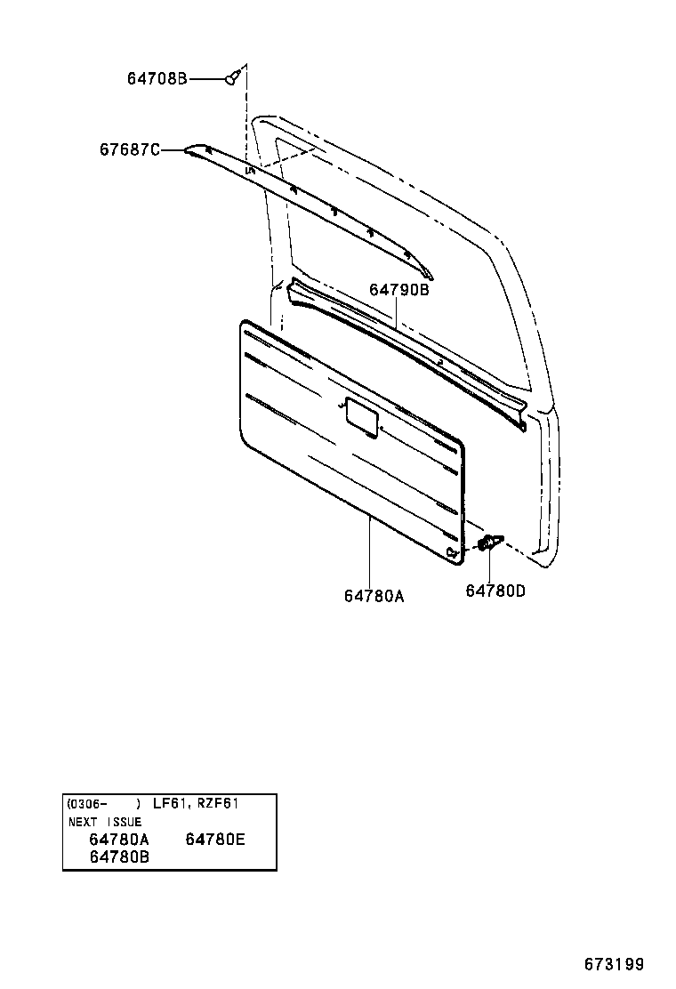  T U V |  BACK DOOR PANEL GLASS