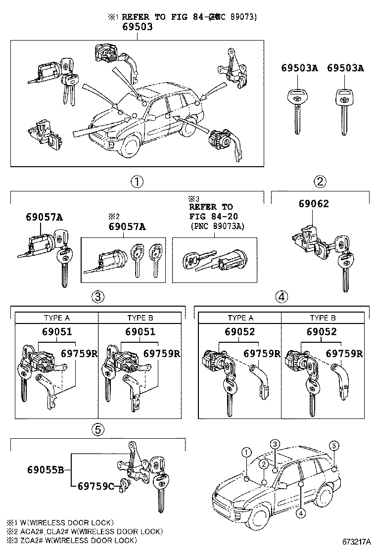  RAV4 |  LOCK CYLINDER SET