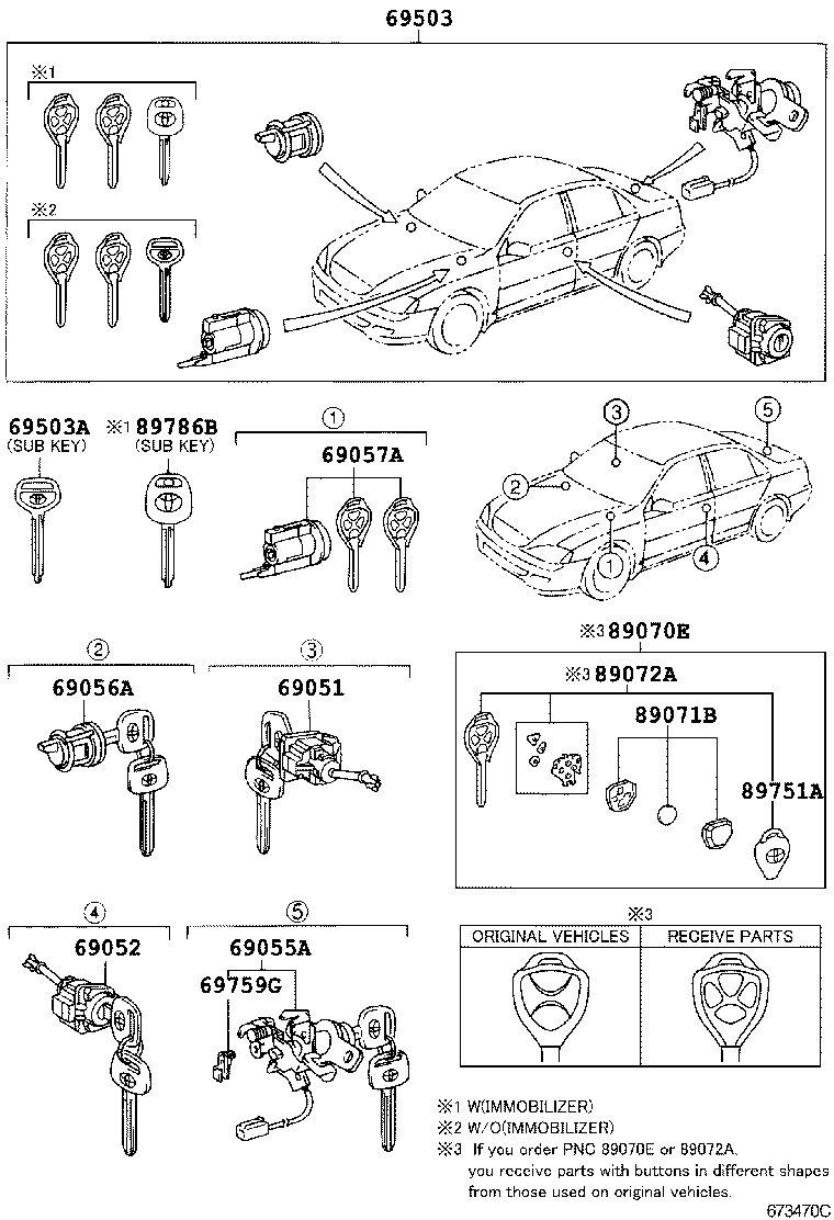  CAMRY |  LOCK CYLINDER SET