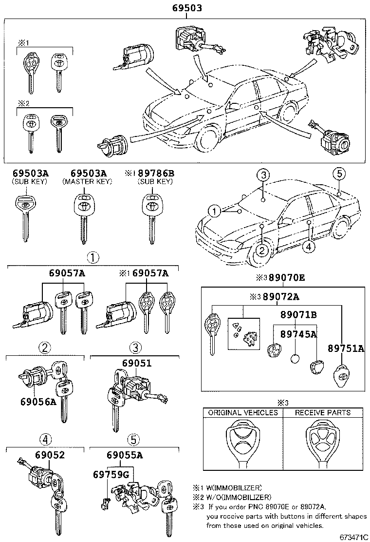  CAMRY |  LOCK CYLINDER SET