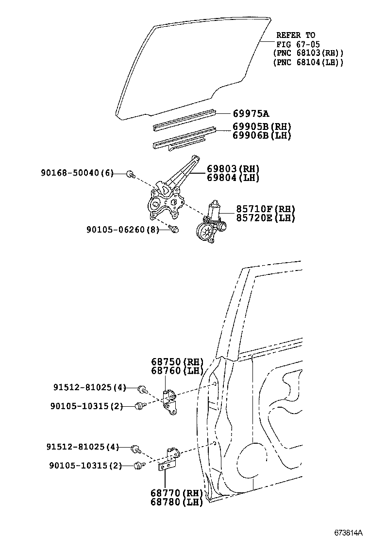  GS30 35 43 460 |  REAR DOOR WINDOW REGULATOR HINGE