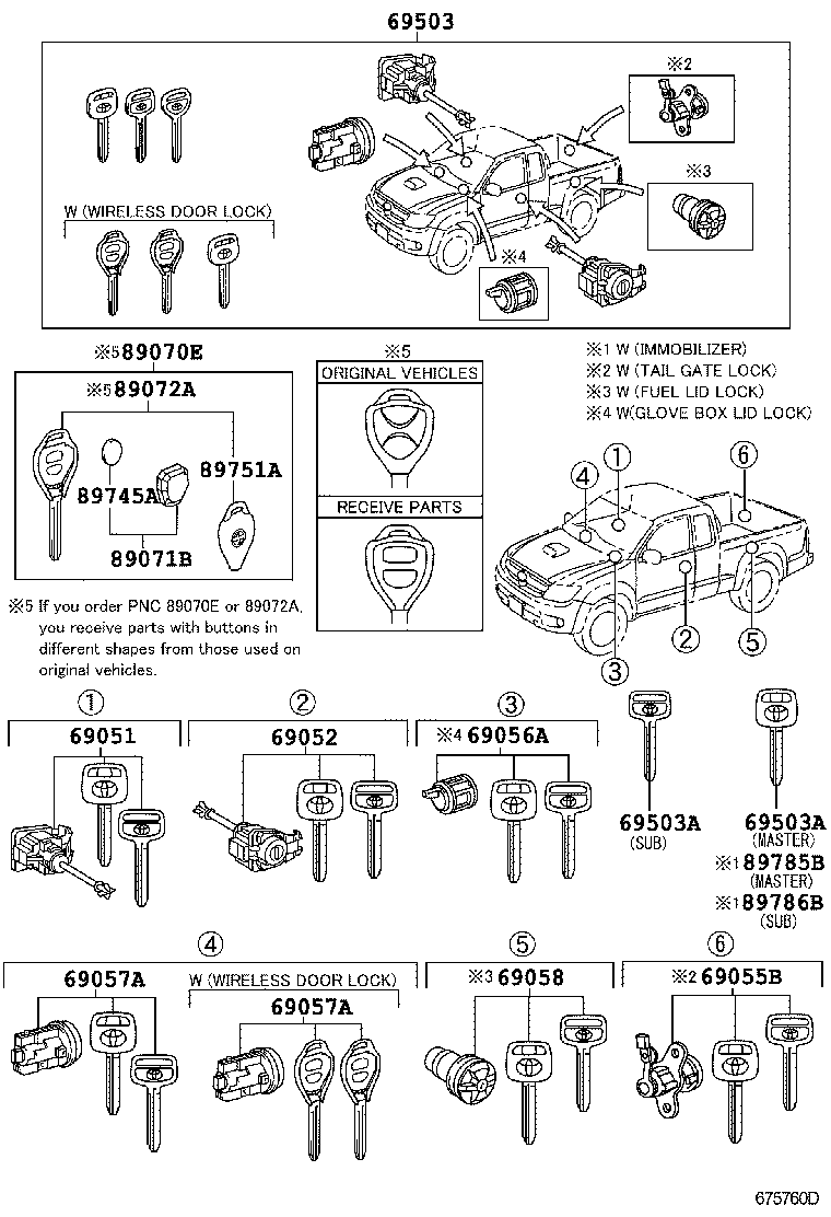  HILUX |  LOCK CYLINDER SET