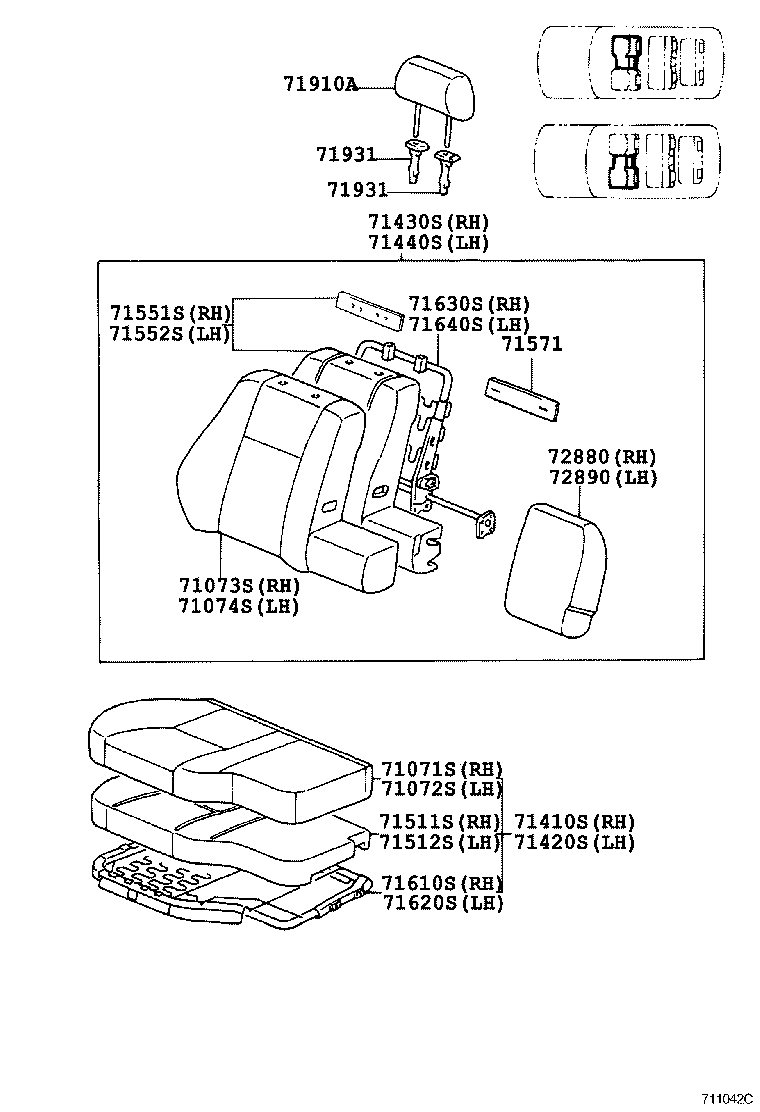  LAND CRUISER 100 105 |  SEAT SEAT TRACK