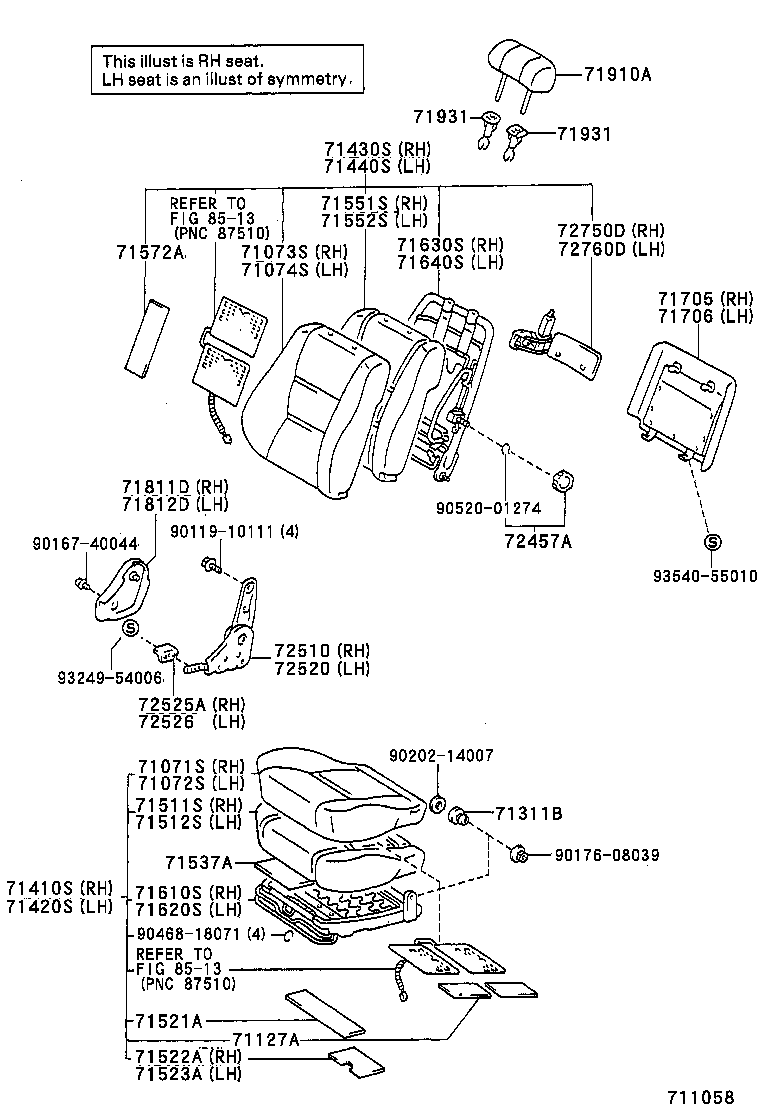  LAND CRUISER 80 |  SEAT SEAT TRACK