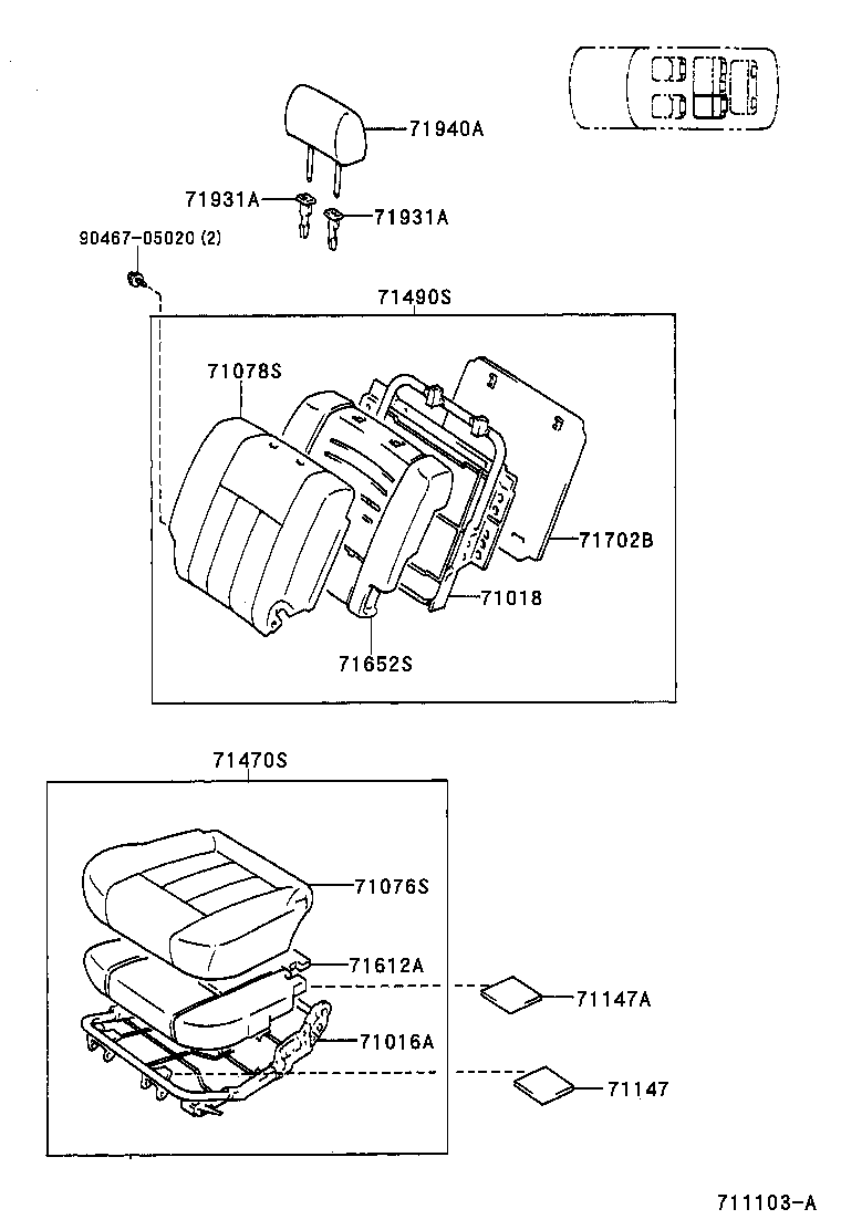  LAND CRUISER 100 105 |  SEAT SEAT TRACK