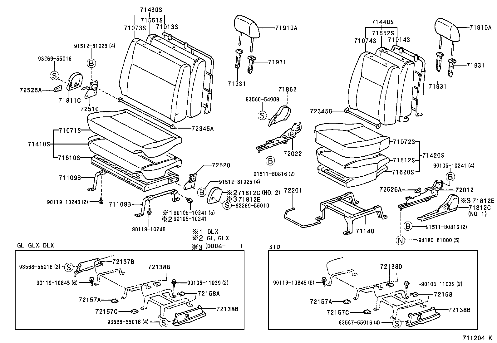  T U V |  SEAT SEAT TRACK