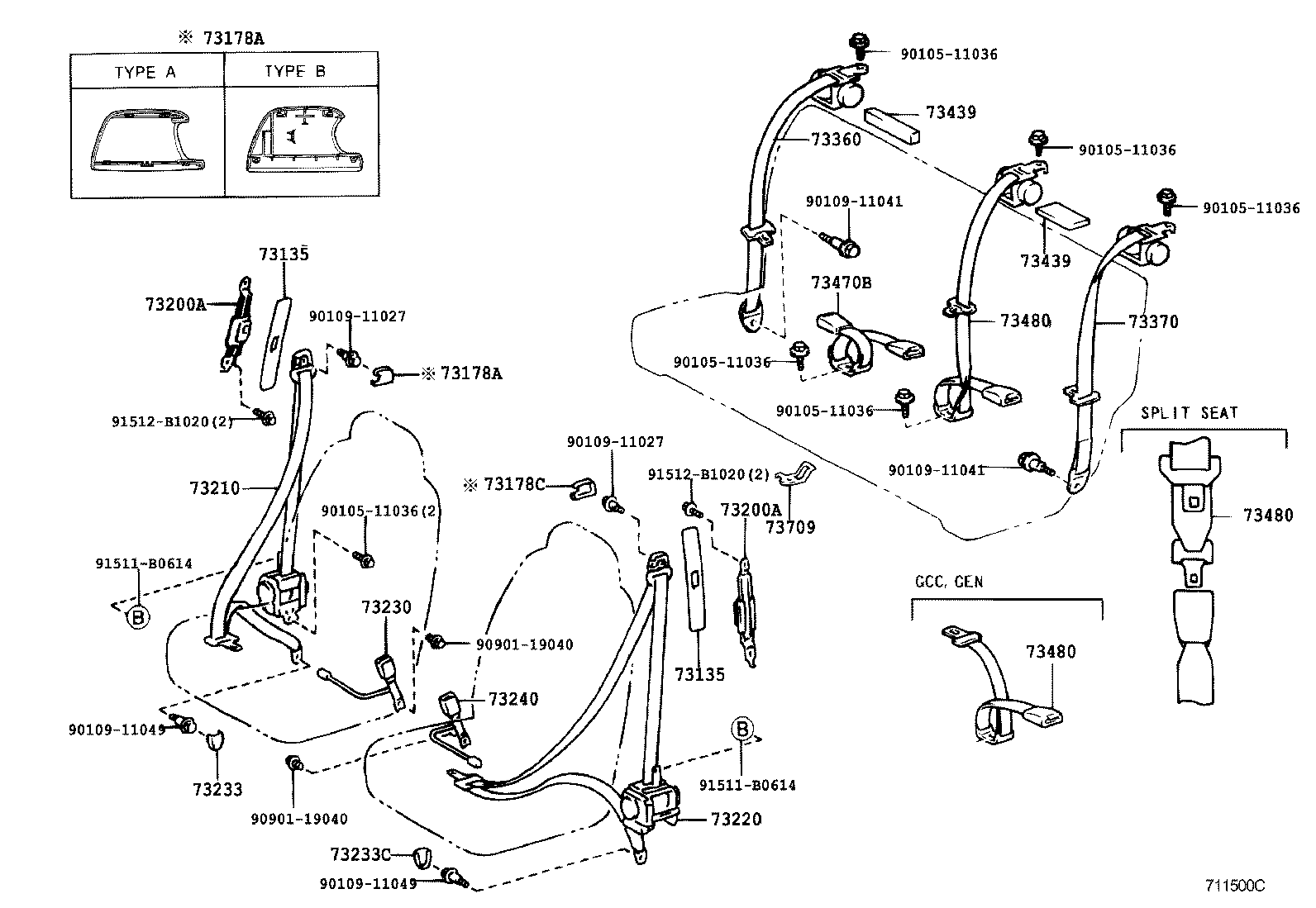  YARIS ECHO 4D |  SEAT BELT CHILD RESTRAINT SEAT