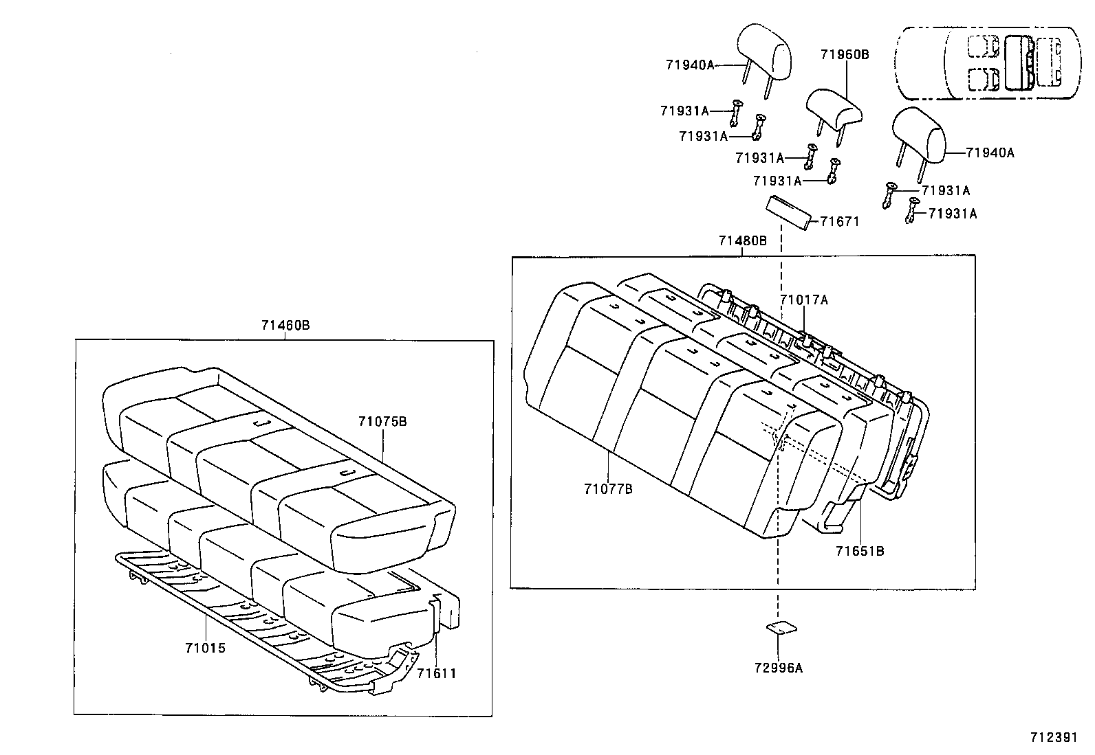  LAND CRUISER 100 105 |  SEAT SEAT TRACK