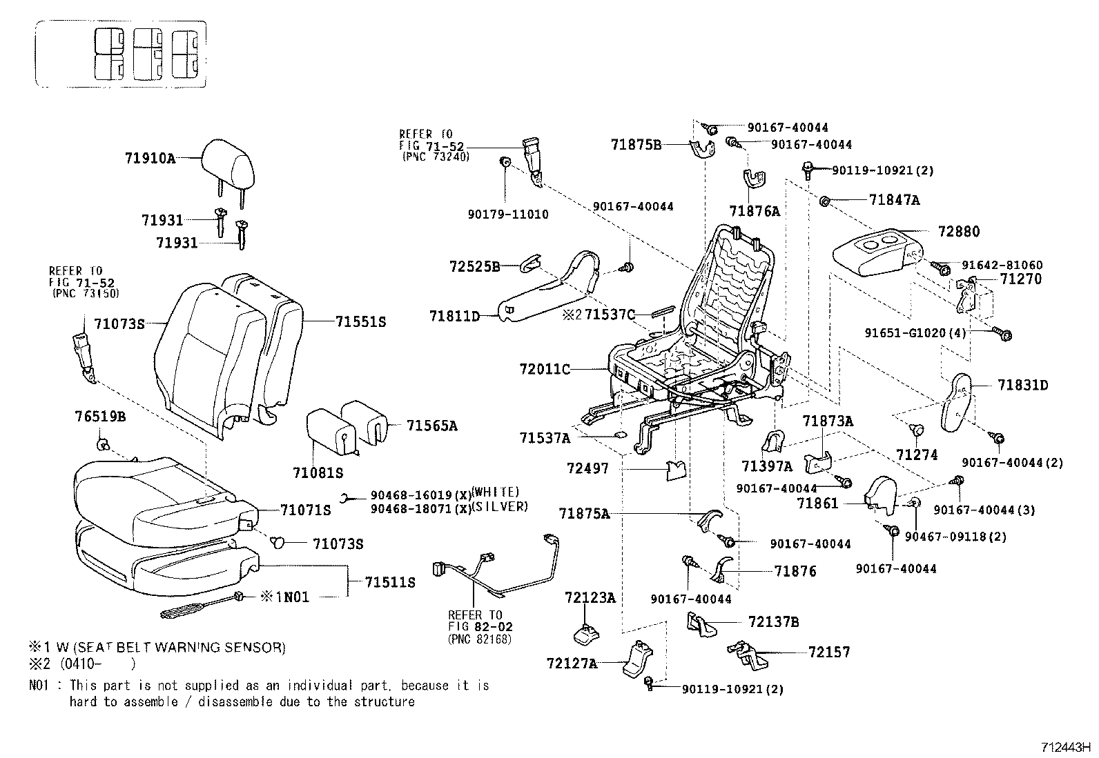  LAND CRUISER PRADO |  SEAT SEAT TRACK