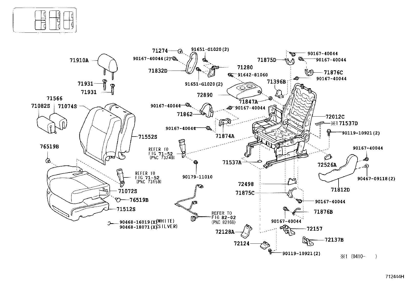  LAND CRUISER PRADO |  SEAT SEAT TRACK