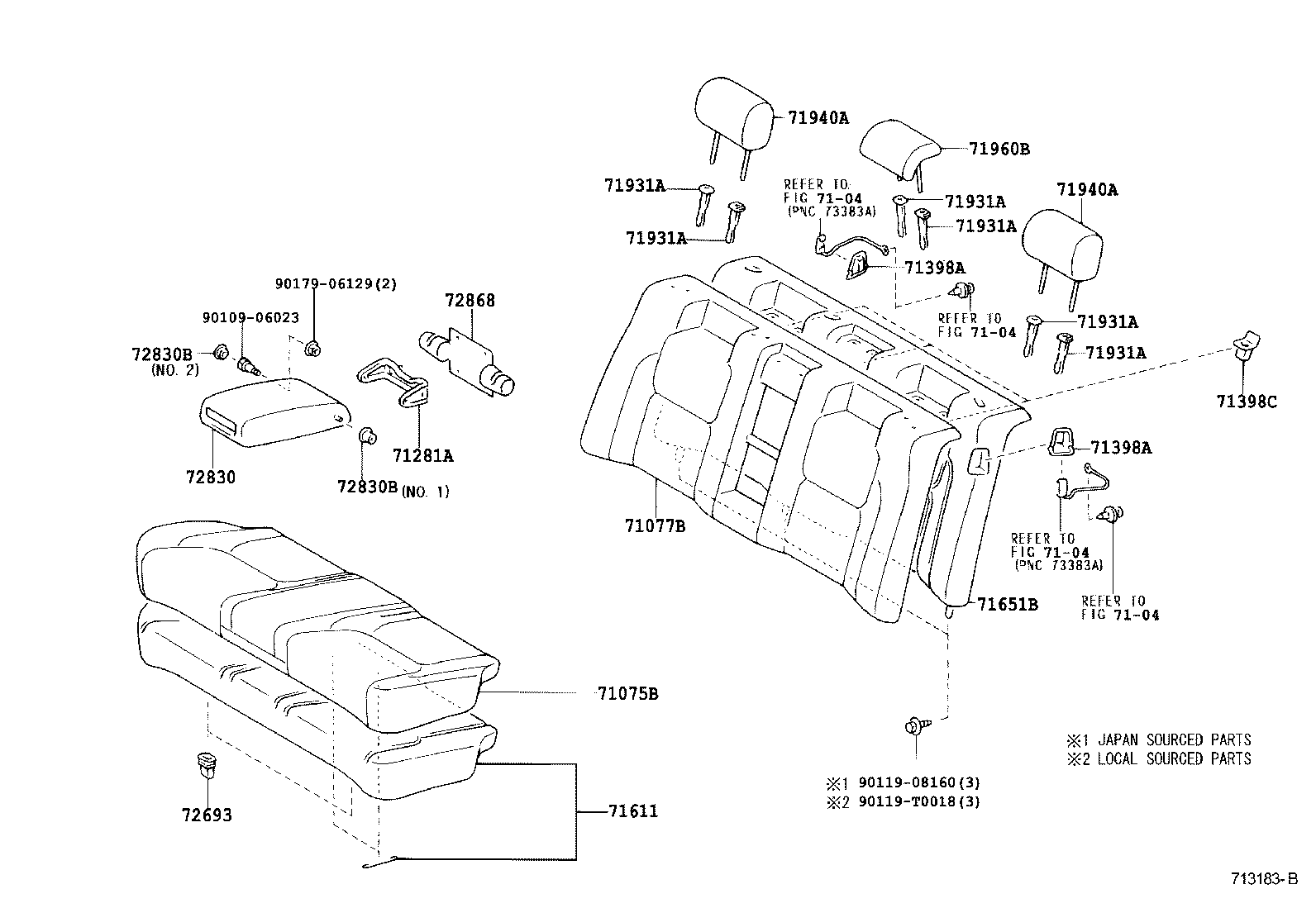  CAMRY |  REAR SEAT SEAT TRACK