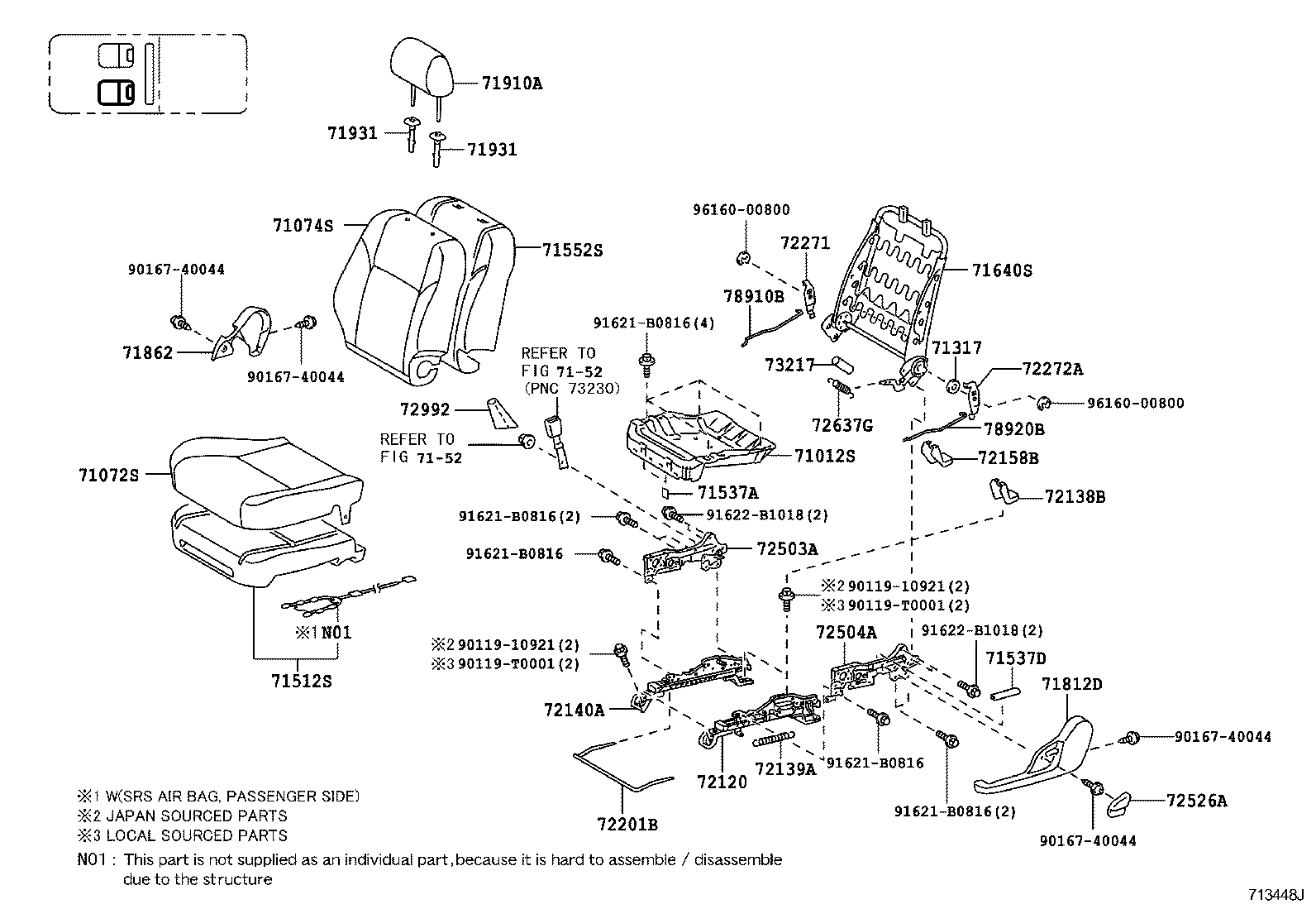  HILUX |  SEAT SEAT TRACK