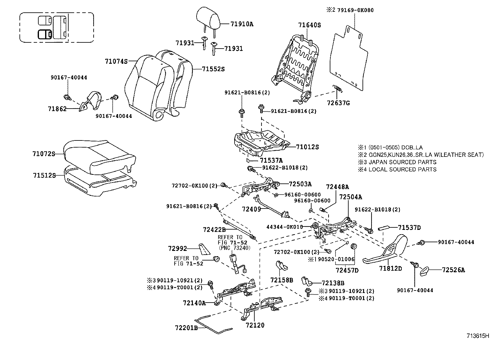  HILUX |  SEAT SEAT TRACK