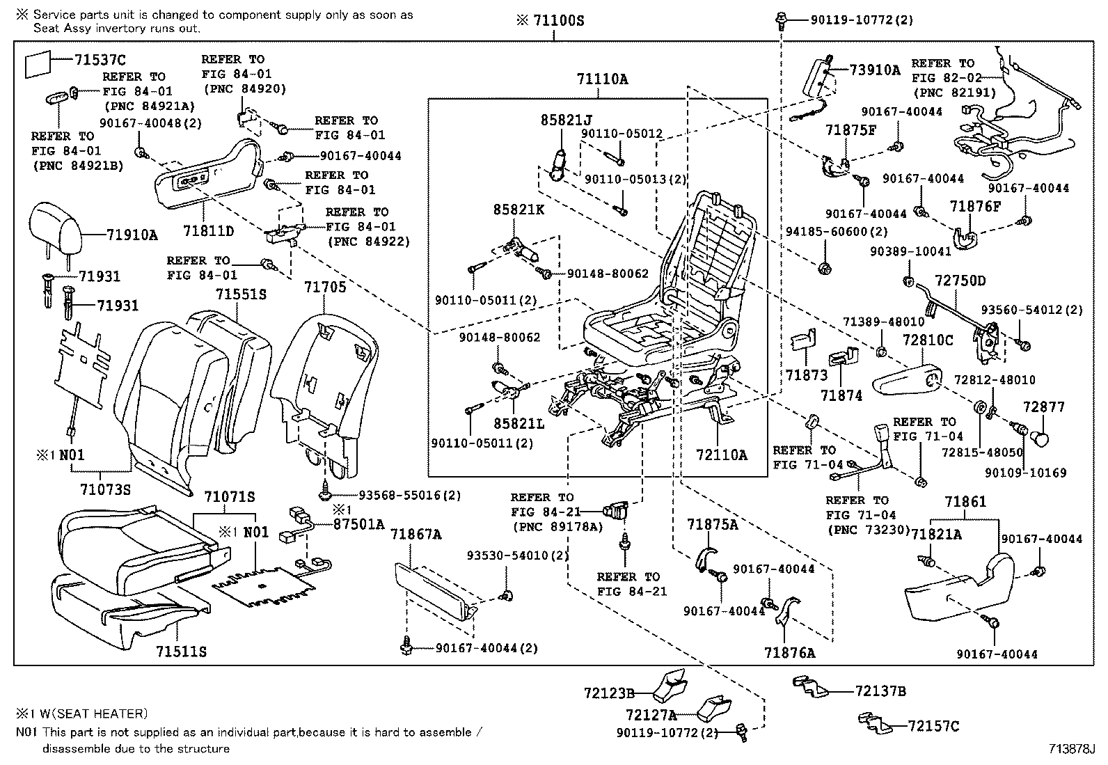  RX400H |  FRONT SEAT SEAT TRACK