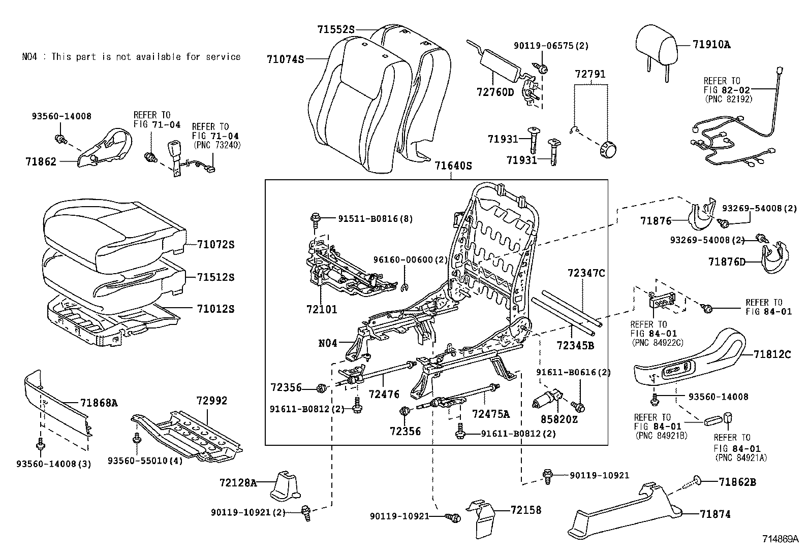  CAMRY |  FRONT SEAT SEAT TRACK