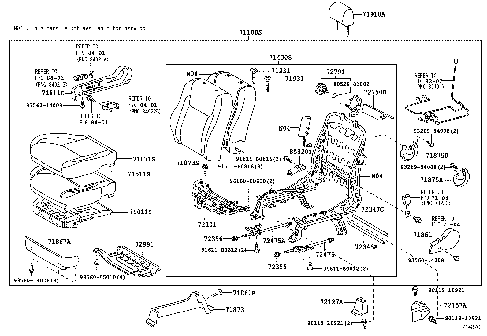  CAMRY |  FRONT SEAT SEAT TRACK