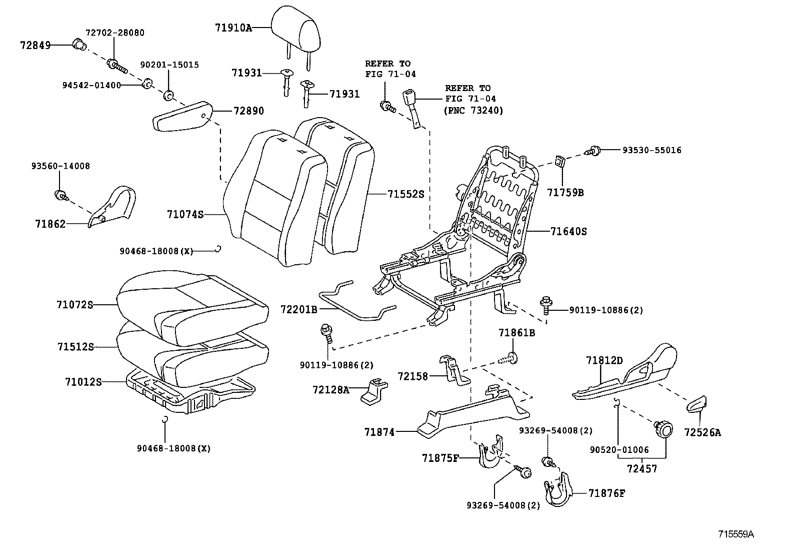  WISH |  FRONT SEAT SEAT TRACK