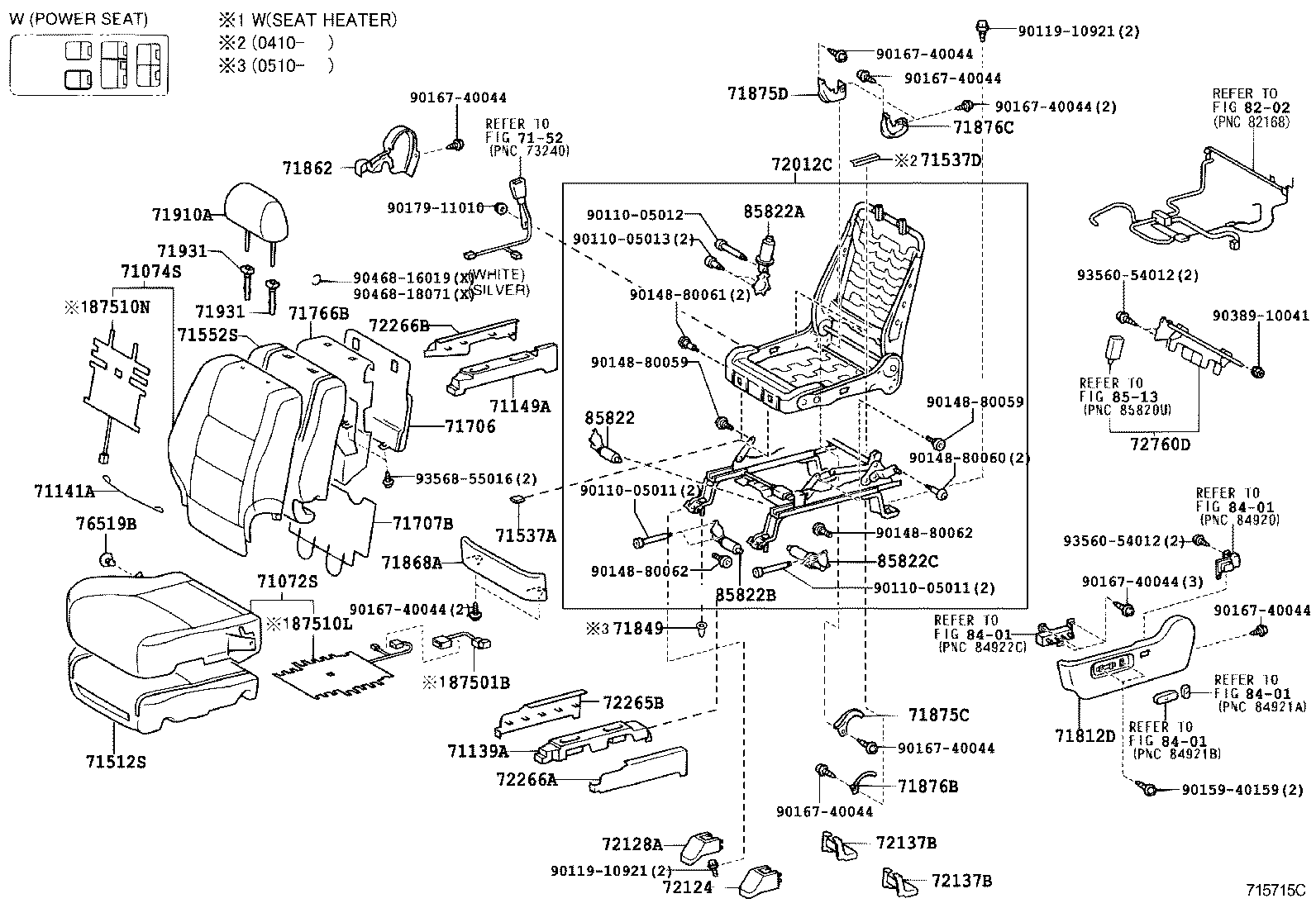  LAND CRUISER PRADO |  SEAT SEAT TRACK