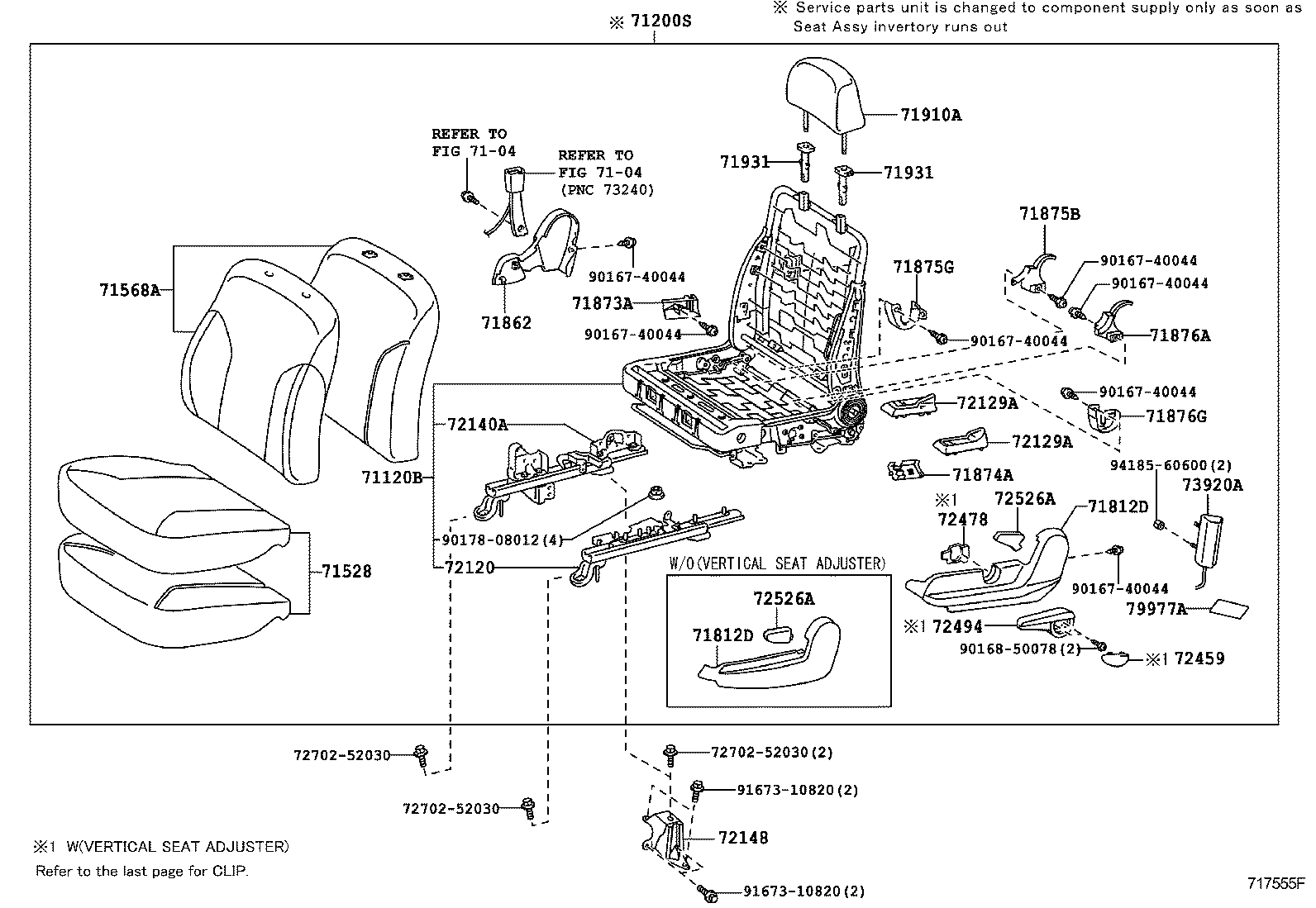  YARIS |  FRONT SEAT SEAT TRACK