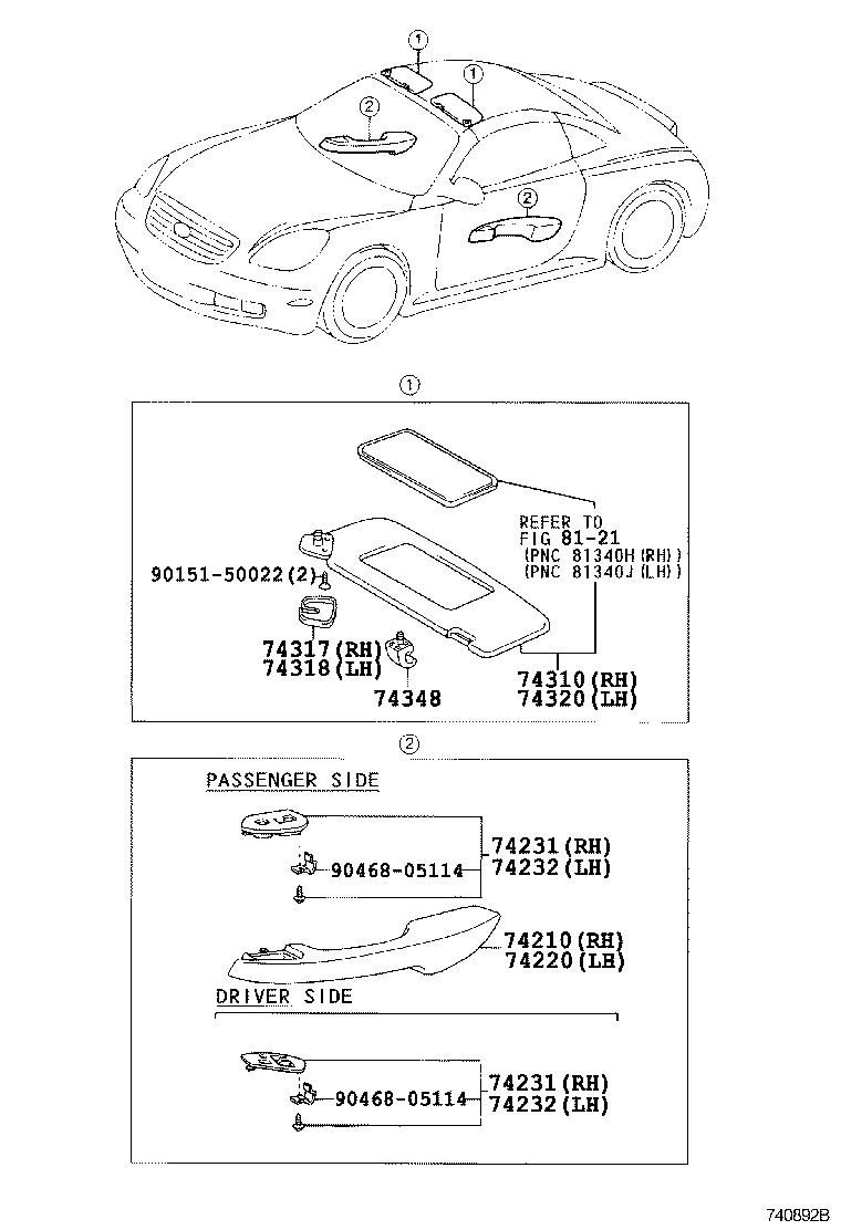  SC430 |  ARMREST VISOR