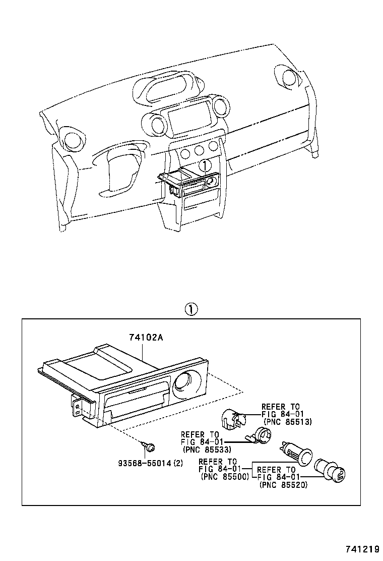  TOYOTA XA |  ASH RECEPTACLE