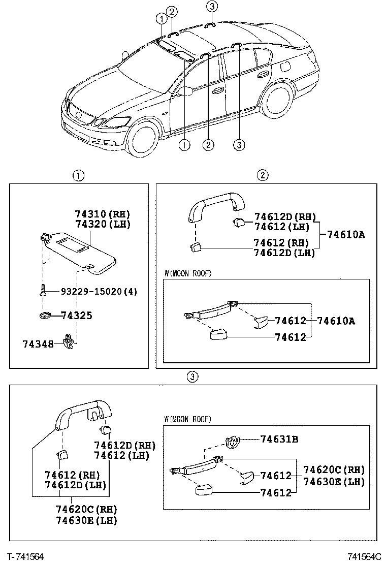  GS30 35 43 460 |  ARMREST VISOR