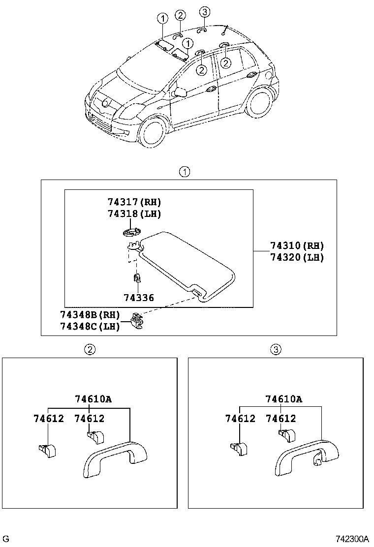  YARIS |  ARMREST VISOR