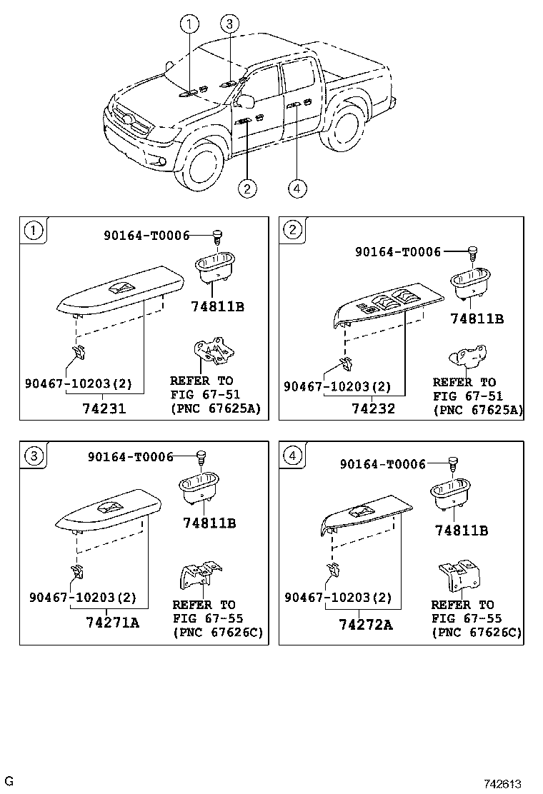  HILUX |  ARMREST VISOR