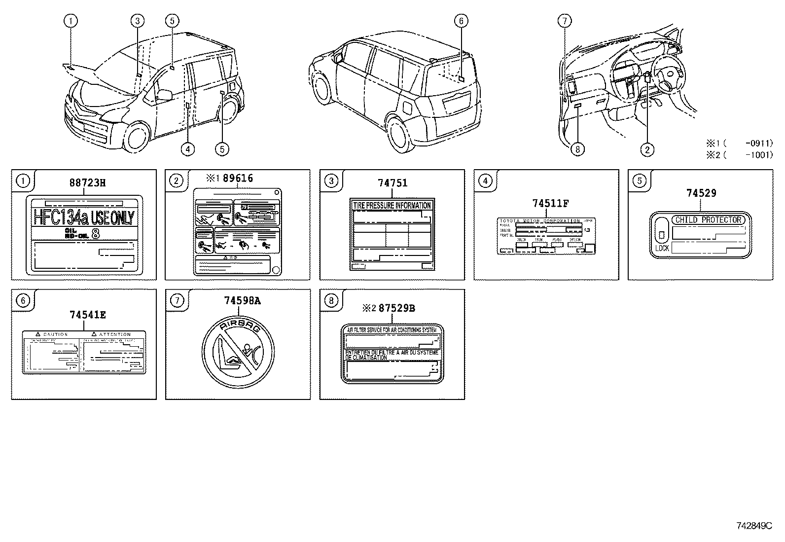  RACTIS |  CAUTION PLATE EXTERIOR INTERIOR