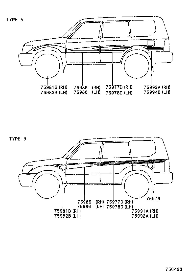 LAND CRUISER 90 |  BODY STRIPE